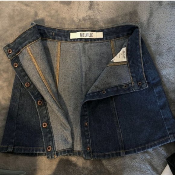 Brandy Melville Button Down Denim Skirt Size 24 - Picture 5 of 5
